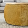 PAGED Round Storage Ottoman 2 in 1 Function Foot Stool with Small Seat for Family Room, Living Room - 4 of 4