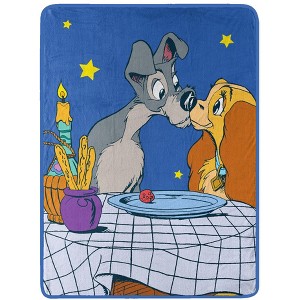 Disney's Lady & The Tramp Blanket  Dinner For Two Plush Throw 46" x 60" Multicolored - 1 of 4