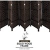 Gulches 8-Panel Dark Brown Folding Partition, Stylish Room Divider - 4 of 4