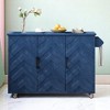 51.2" Kitchen Island Cart with Drop Leaf, Adjustable Storage Shelves for Kitchen and Dining Cabinets - 3 of 4