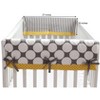 Bacati - Dots/Stripes Crib Rail Guard Covers set of 2 Gray/Yellow - 3 of 4