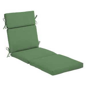 ARDEN Outdoor Chaise Cushion, 22 x 77, Rain-Proof, Fade Resistant Bright Moss Green Leala - 1 of 4