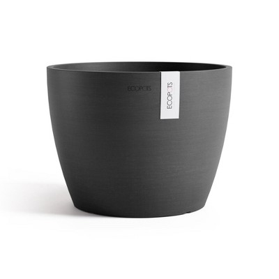 Ecopots Stockholm Durable Modern Round Indoor/Outdoor Recycled-Based Composite Flower Pot Planter