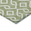 Green And Ivory Geometric Washable Indoor Outdoor Area Rug - 4 of 4