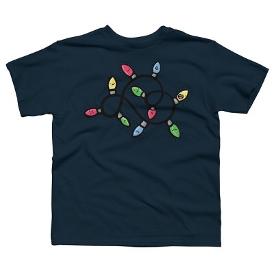 Boy's Design By Humans Christmas Lights By emcgaughey T-Shirt