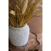 Resin Barnacle Pot 11"H – White Textured Decorative Vase with Ocean-Inspired Design by Kalalou - 3 of 4