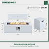UPHA 42"  Outdoor Propane Fire Pit Coffee Table, Rectangular Patio Heater w 50,000 BTU Stainless Steel Burner, Tank Table and Rain Cover - 2 of 4
