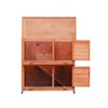GDFStudio Longman Outdoor 41" Metal and Wood 2-Story Rabbit Hutch with Non-Slip Ramp and 2 Removable Trays - 4 of 4