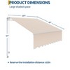 Manual Retractable Awning - Waterproof Sun Shade Patio Awning, Aluminum Frame, 280g Polyester Fabric, Adjustable Roll Out Awning for House Deck Porch - 3 of 4