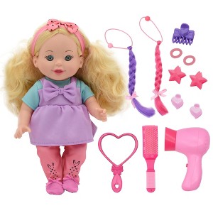 New Adventures Lil Tots: Talking Hair Styling Playset W/ 12" Doll - 1 of 4