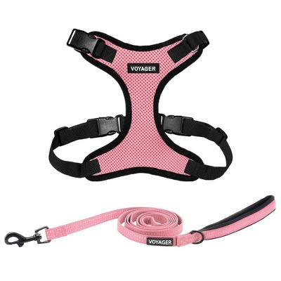 Voyager Step-In Lock Adjustable Dog & Cat Harness and 5ft Leash Combo