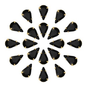 Unique Bargains Glass Craft Embellishments Flat Back Four Claws Teardrop Gems 20 Pcs - 1 of 4