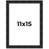 PosterPalooza | 11x15 Thin Barnwood Picture Frame, UV Acrylic, 2 Finishes - Grey and Black - 2 of 4