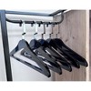 Designstyles Smoke Acrylic Clothes Hangers with Pants Bar, Luxurious & Heavy-Duty Chrome Hooks, Perfect for Suits and Slacks - 10 Pack - 2 of 4