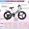 TopComfy Kids Bike High Carbon Steel Frame Training Wheels Adjustable Seat Water Bottle Holder for Boys Girls 3-9 Years, Pink, 46.4"*20.3"*29.9" - 3 of 4