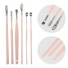 Unique Bargains Stainless Steel Ear Cleansing Tool Set Ear Care Set with Faux Leather Packaging 6 Pcs - 3 of 4
