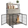 Dog Crate Furniture, Heavy Duty Dog Kennel Furniture with Storage Shelves, Decorative Indoor Dog Cage with 4 Doors - 2 of 4