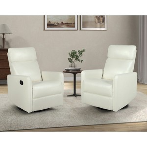 Set of 2 Felipe Mid-century Classic Manual Swivel Recliner   | ARTFUL LIVING DESIGN - 1 of 4