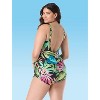 Roxanne V-Neck Multi Tropical Sarong One Piece Swimsuit - 2 of 2