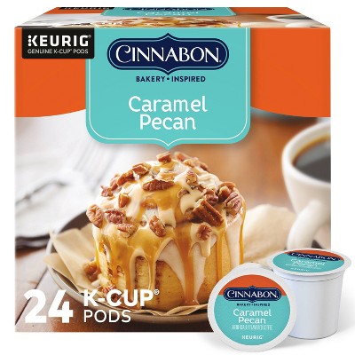 Cinnabon Caramel Pecan Medium Roast Coffee Keurig K cup Pods