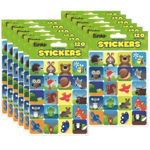 Eureka® Woodland Creatures Theme Stickers, 120 Per Pack, 12 Packs - 1 of 3