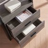 YONWAY Two Drawer Ladder Bookcase, Bookshelf with Metal Bar Handles Distressed Grey and Black Two Tone Color for Living Room, Home, Office - 4 of 4