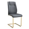 PAGED Modern Dining Chairs with Faux Leather Padded Seat Dining Room Chairs with Metal Legs for Living Room, Kitchen - 3 of 4