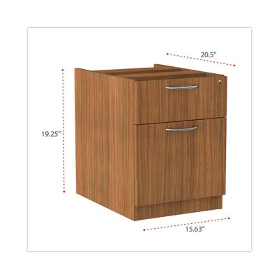 Modern Walnut 2-Drawer Lockable Legal Size File Cabinet
