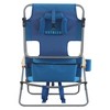 Ostrich Midsize Face Down Backpack Beach Chair with Face Hole Cup Holder, and Backpack Straps, Outdoor Furniture for Pool or Camping, Blue - 3 of 4