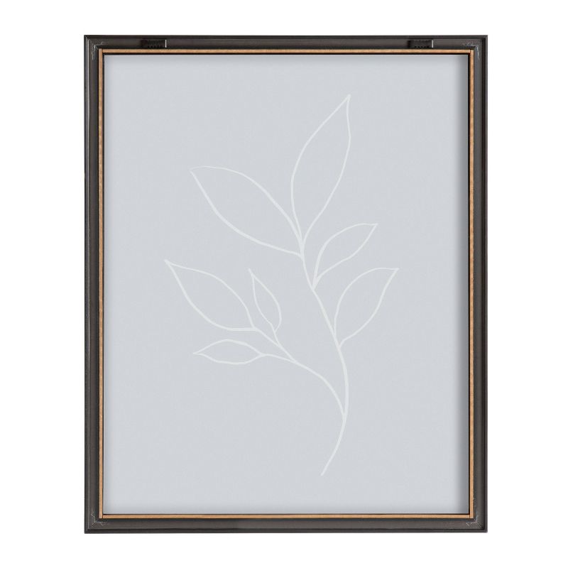 16&#34; x 20&#34; Blake Modern Blue Botanical Line Sketch Print 3 Framed Printed Glass Gray - Kate &#38; Laurel All Things Decor, 5 of 8