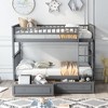 NicBex Twin Size Bunk Bed Convertible Design Bed Frame with 2 Drawers, Guardrails and Ladder, No Spring Box Required - 2 of 4