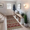 Vintage Geometic Rugs for Living Room Non Slip Non Shedding Washable Ultra Thin Carpet Stain Resistant Indoor Foldable Soft Rug for Bedroom Kitchen - 4 of 4