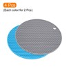 Unique Bargains Silicone Pot Holder Teapot Coaster Trivet Mat 4 Pcs - 3 of 4