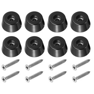 Unique Bargains Rubber Non Slip Shock Absorption Durable Furniture Pads Black - 1 of 4