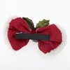 Unique Bargains Christmas Hair Clips Striped Bow Tie for Christmas 4.33"x2.76" Red White 1 Pc - 4 of 4
