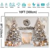 White Christmas Fireplace Photo Background Family Kids Holiday Party Banner Decorations - 2 of 4
