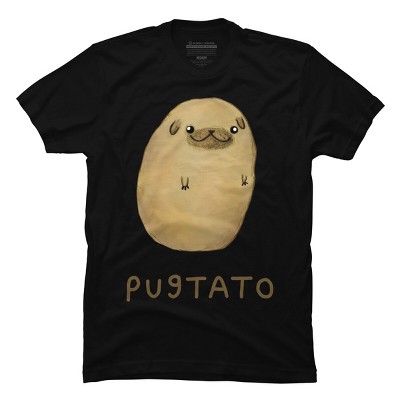Men's Design By Humans Pugtato By SophieCorrigan T-Shirt
