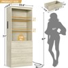 Aheaplus 6-Tier Tall Cabinet with USB Ports and Outlets, Storage Cabinet with Drawers and Open Shelves - 3 of 4