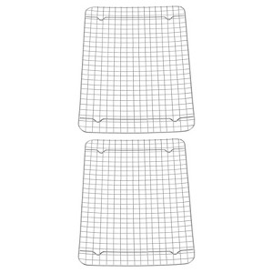 Unique Bargains 304 Stainless Steel Cooling Baking BBQ Grill Net 2 Pcs - 1 of 4
