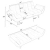 GlasFlength Morden Leisure Loveseat Sofa with Cushioned Support for Contempoary Living Room, Hall, Beige,74”*39”*29" - 4 of 4