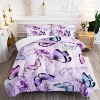Boersma Lavender Butterfly Comforter Set for Girl Kid Adult Colorful Butterfly Pattern Bedding Set Aesthetics Butterflies Quilt Bed Set Twin Size - 3 of 4