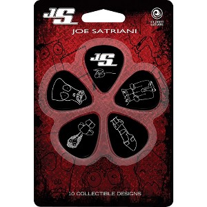 D'Addario Joe Satriani Signature Guitar Picks 10-Pack Black Medium - 1 of 4