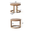 Christopher Knight Home Gail 3 Pieces Outdoor Acacia Wood and Wicker Seating Set with Pillow, Brown - 4 of 4