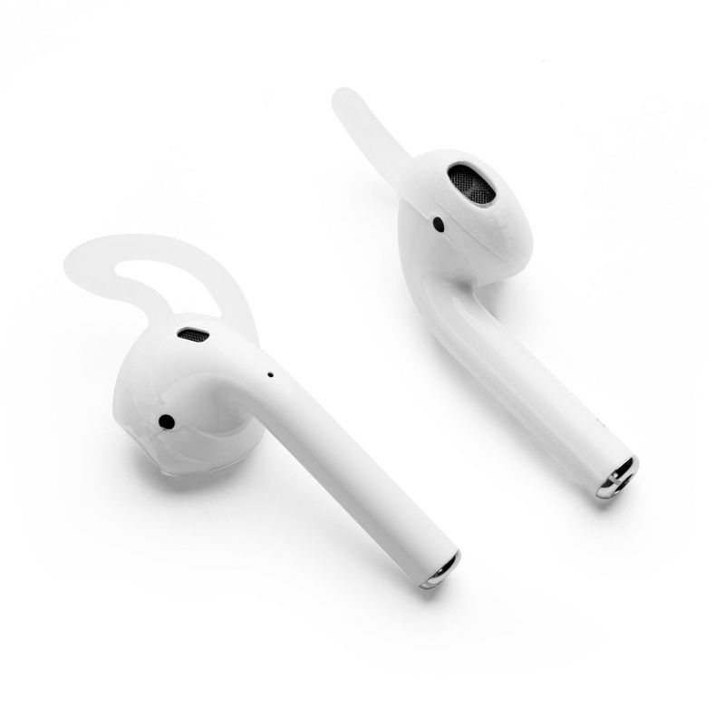 Insten Ear Hooks Compatible with AirPods 1 & 2 - Silicone Sports Skin Cover Case, Clear, 2 of 9