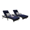 Okak Outdoor Wicker Chaise Lounge Reclining Chair with Cushion,Set of 2,Ergonomics Patio Long Chaise Poolside Chair for Deck,Garden&Pool - 4 of 4