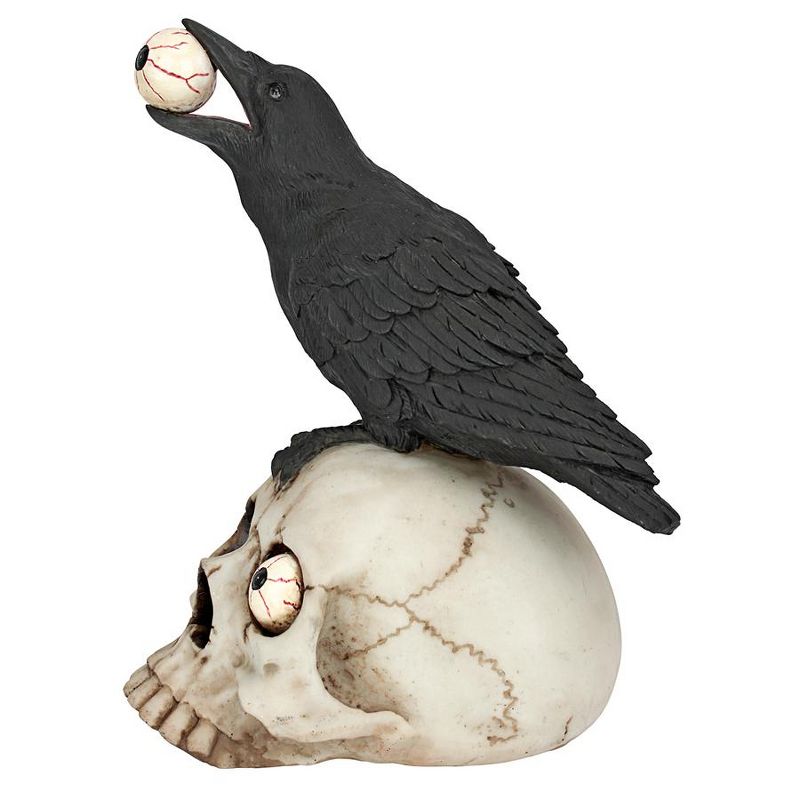 Design Toscano All-Seeing Harbinger of Doom Raven and Skull Statue, 5 of 7