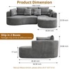 ODK 106 Inch L-Shaped Curved Cloud Sectional Couch with Chaise, Boneless Corduroy Couch, Modern Modular Upholstered Sofa, for Living Room,Apartment - 2 of 4