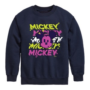 Boys' - Disney - Mickey Stacked Graphic Long Sleeve Fleece Sweatshirt - 1 of 4