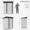 LACOO 5' x 3' Slanted-Roof Metal Shed - 4 of 4