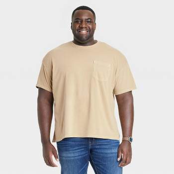 Men's Big & Tall Crewneck Short Sleeve T-shirt - Goodfellow & Co™  Beige/fender 5xl : Target
